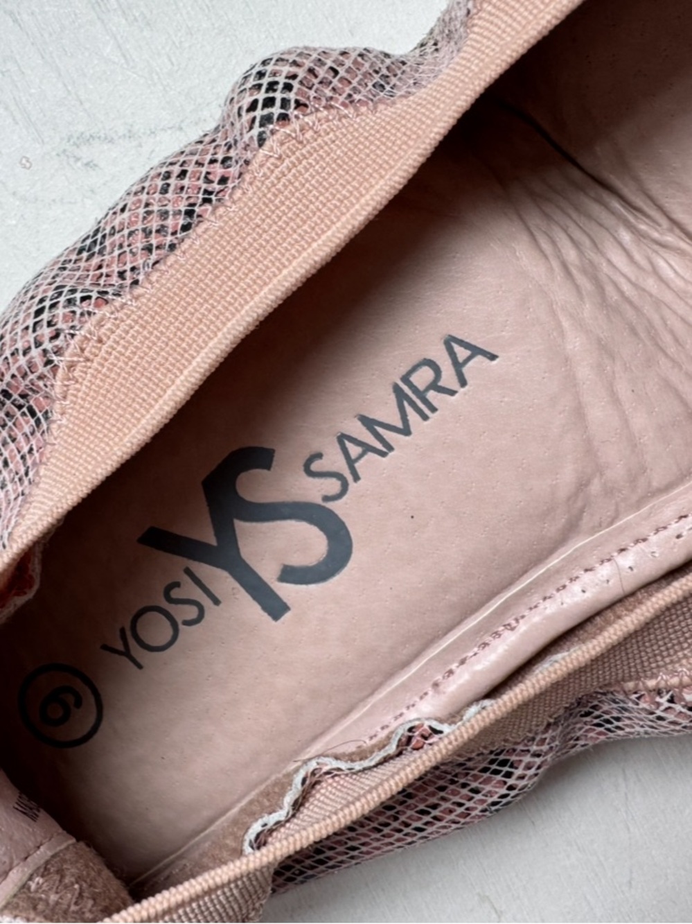 Yosi Samara Foldable Ballet Flat in Blush Multi - Picture 14 of 16